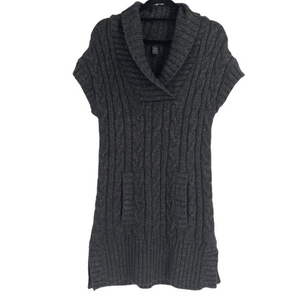 INC International Concepts - Wool Blend Gray/Metallic Sweater Dress -  large